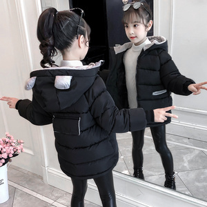 女童冬装外套6羽绒棉衣2023新款7时尚洋气8韩版9中大童中长款12岁