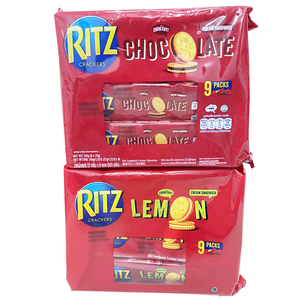 进口ritz卡夫乐之巧克力味夹心饼干243g柠檬芝士味下午茶点零食品
