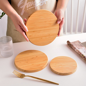 日式竹木制圆形隔热垫家用餐桌碗垫防烫砂锅垫杯垫盆栽垫热水垫子