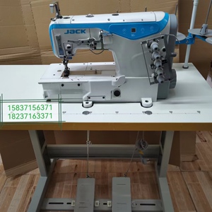 二手缝纫机杰克三针五线绷缝机车底边冚车杰克牌w4直驱绷缝机
