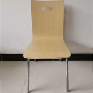 肯德基餐椅快餐店食堂椅不锈钢曲木椅员工椅椅培训椅软包椅子简约