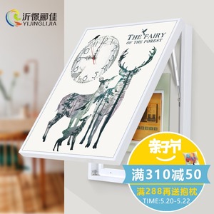 竖版电表箱装饰画竖款北欧配电箱挂画遮挡电盒空气开关壁画客厅画