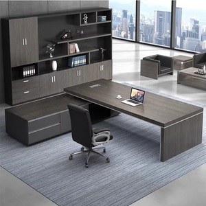 老板办工桌简约大气现代办公室家具桌椅组合经理总裁单人桌子大班