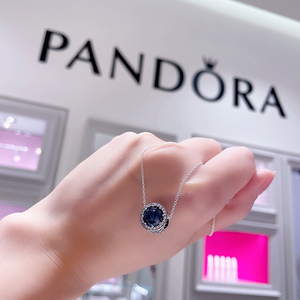潘多拉pandora官网正品锁骨链海洋之心项链女套装zt0139新年礼物