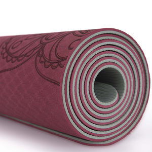 无味初学防滑瑜伽垫tpe健身垫运动垫瑜珈垫男瑜伽毯女6mm厚