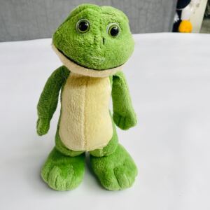外贸原货青蛙毛绒公仔 可爱站资绿色青蛙毛绒玩具 陪睡小青蛙娃娃
