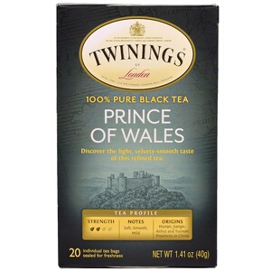 美国twinings 川宁威尔士王子茶 prince of wales红茶20包