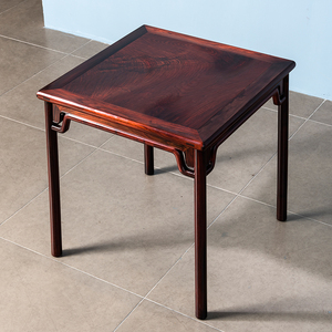 红木老挝大红酸枝四方桌红木休闲饭桌麻将桌交趾黄檀独板茶桌餐桌
