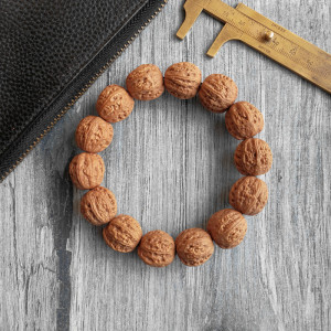 文玩核桃小秋子手串(黄金甲)粗筋京八棱密度大18mm门头沟小核桃