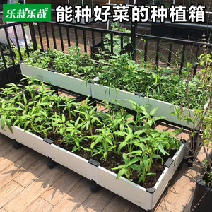 阳台蔬菜种植箱户外楼顶特大号清仓包邮种菜盆阳台长方形批发工具