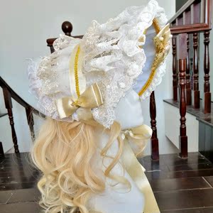 【花老虎】lolita一片式洛丽塔bnt多色可改色bb帽 华丽宫廷风帽子
