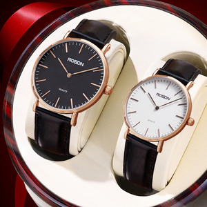 劳士顿情侣手表情侣款一对男女表正品十大名牌超薄防水皮带情侣表