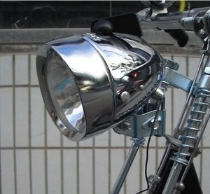 diy户外骑行12v6w自行车发电机磨电灯摩擦灯 直流电机改装 山地车
