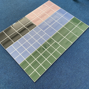 个性亮面纯色面包砖300x600厨卫阳台墙砖北欧风白色格子内墙瓷砖