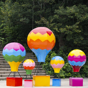 户外仿真大型热气球玻璃钢雕塑商场美陈楼盘景观小品装饰落地摆件