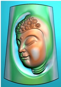 侧脸佛祖头释迦摩尼大日如来阿弥陀佛 精雕图浮雕玉雕电脑雕刻jdp