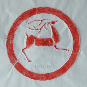 战国鹿纹瓦当拓片纯手工原砖原拓题跋装裱艺术品瓦当传拓教学素材