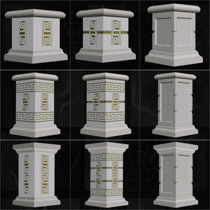 柱墩模具四方罗马柱底座柱脚水泥柱子方墩模型栏杆大墩子模板全套