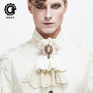 美人头米色领花哥特绅士风宫廷贵族领结高级感舞台表演假领男女款