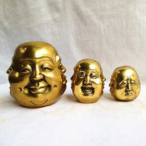 纯铜工艺品摆件人生四态喜怒哀乐佛头四面佛像仿古弥勒佛2人付款228