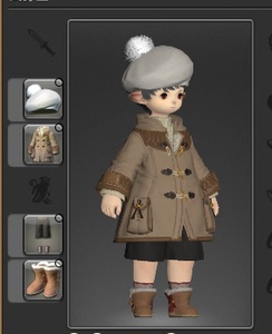 ff14 私语呢绒套装 贝雷帽 最终幻想14 莫古力猪区豆豆柴狗区