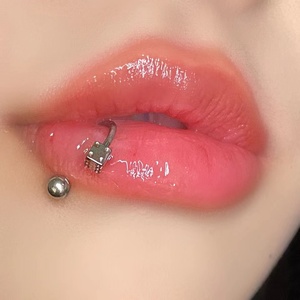 穿刺女孩 朋克超酷 唇环马蹄环唇钉替换定鼻中隔钛钢防过敏饰品女
