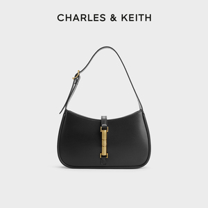 CHARLES&KEITH24夏新品CK2-20151402法式手提腋下包帆布小方包女