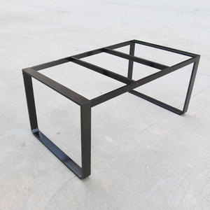 黑钛金桌脚哑光黑钢桌架会议桌大桌腿多人办公桌面支架轻奢电镀脚