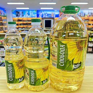 俄罗斯原装进口思诺博达牌精炼葵花籽油冷压榨瓜子食用油1.8桶装
