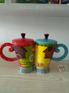 台湾仟度正品 咖啡陶瓷杯子大容量马克杯 创意情侣水杯 礼品 包邮