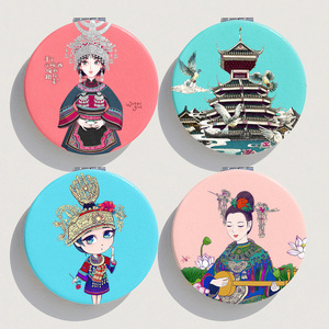 文创产品化妆镜苗族侗族纪念品贵州广西湖南特产旅游贵阳旅游特产