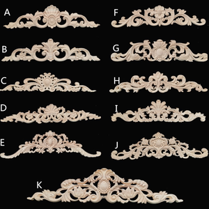 东阳木雕欧式木雕花片实木角花贴花背景墙装饰雕花门花欧式木花