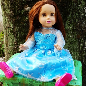 18寸美国女孩沙龙娃娃配件礼服仿真娃娃公主裙子衣服