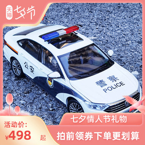 原厂 1:18 2019款 新款大众速腾警车 公安版合金汽车模型收藏车模