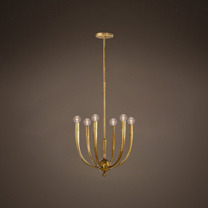 美式简约复古全铜蜡烛吊灯具创意个性设计师客厅餐厅卧室装饰吊灯