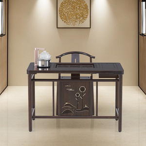 汉唐家居旗舰店天猫汉唐 花梨木实木茶车移动茶台 小茶桌茶水架中式