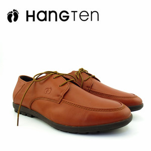 hangten美国欢腾日常休闲头层牛皮平底系带男皮鞋单鞋处理清仓鞋