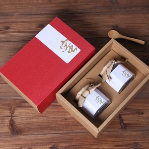 高档4瓶蜂蜜礼盒包装空500g两瓶装土蜂蜜果酱包装盒牛皮纸盒定做