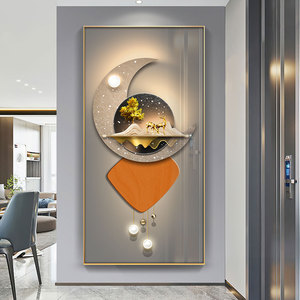 轻奢玄关装饰画玄关画现代简约高级感走廊过道壁画客厅寓意好挂画