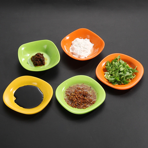 密胺仿瓷中式快餐店商用餐具塑料大食堂菜碗自助餐彩色打菜小碟子