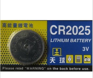原装正品 天球 钮扣电子 钮扣电池 CR2025 3V 高能锂电池