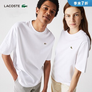 lacoste法国鳄鱼情侣装男女同款秋冬新款宽松短袖t恤男|th9162