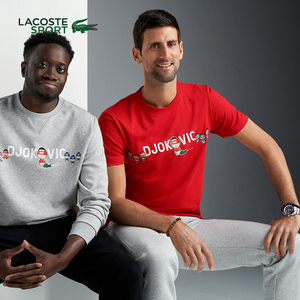 lacoste x 诺瓦克德约科维奇同款男装秋冬圆领外套卫衣男|sh7542