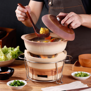 港式打边炉炭炉火锅炉老式家用煲汤碳火砂锅商用泥炉围炉煮茶烤肉