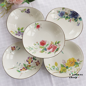 日本制美浓烧和蓝ceramic陶瓷餐盘碟子菜盘子少女心新婚过节餐具