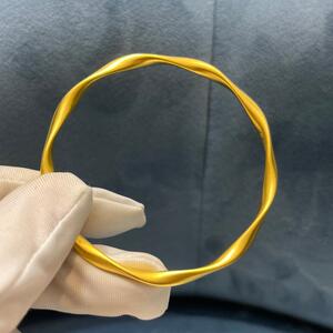 水贝珠宝定制  古法黄金 足金999 莫比乌斯扭扭手镯