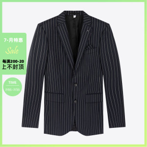 现货 burberry 博柏利 初春新品 条纹男士商务休闲西服西装