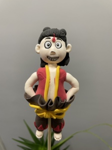 非遗传承民间艺术捏面人哪吒人物摆件泥塑面塑泥人泥塑面塑