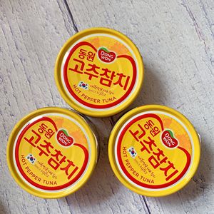 韩国原装进口即食东远辣味金枪鱼罐头即食吞拿鱼制品深海油浸