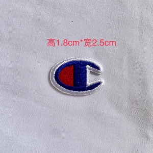 小号冠军刺绣布贴补丁贴champion品牌logo徽章布标衣服补洞时尚贴
